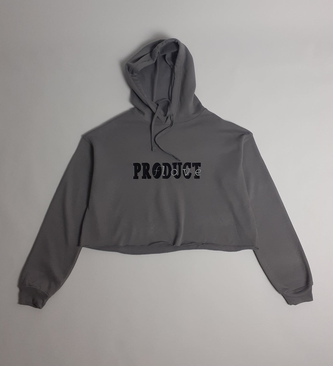 Product of Love Embroiderd Crop Hoodie