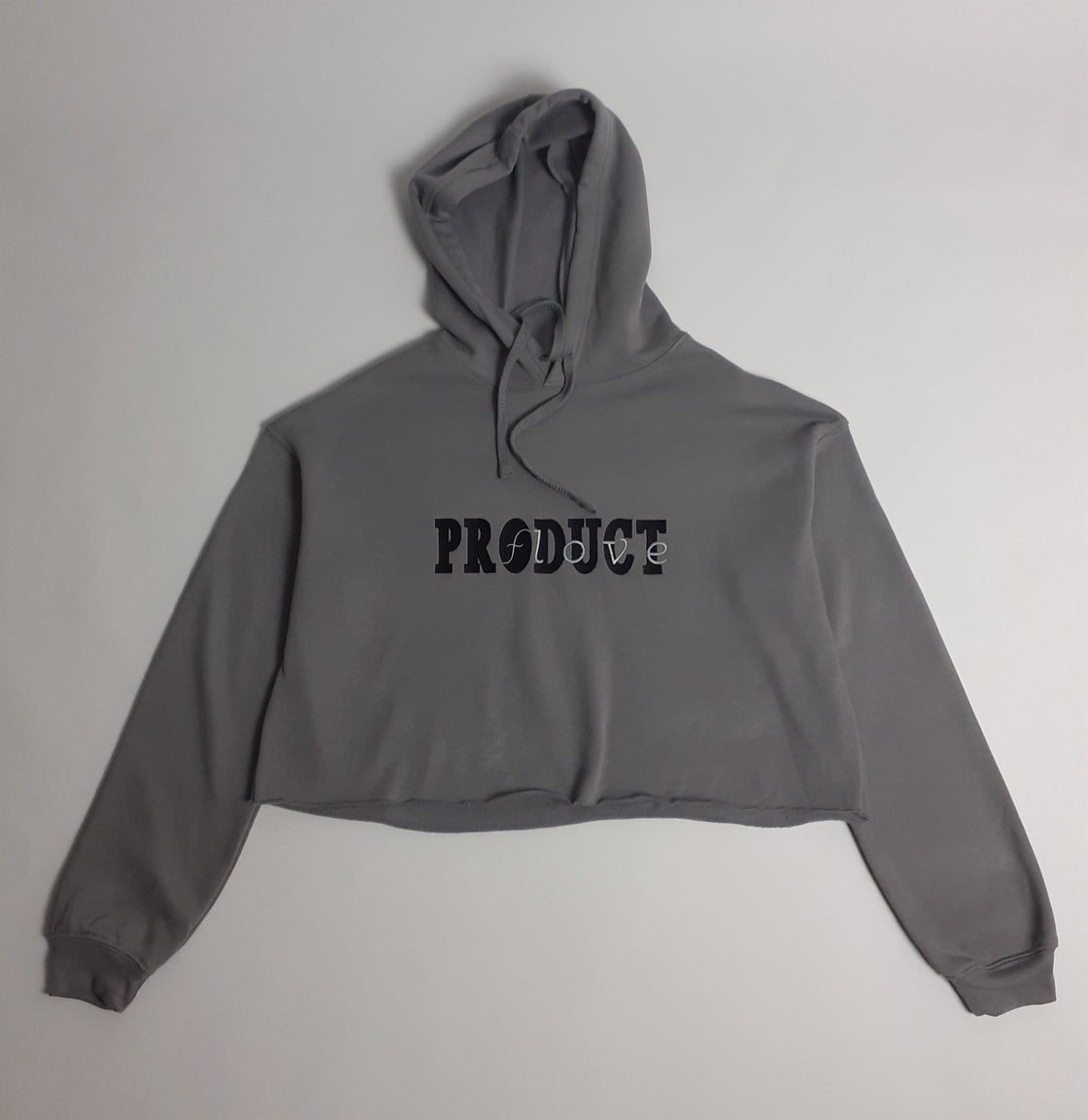 Product of Love Embroiderd Crop Hoodie