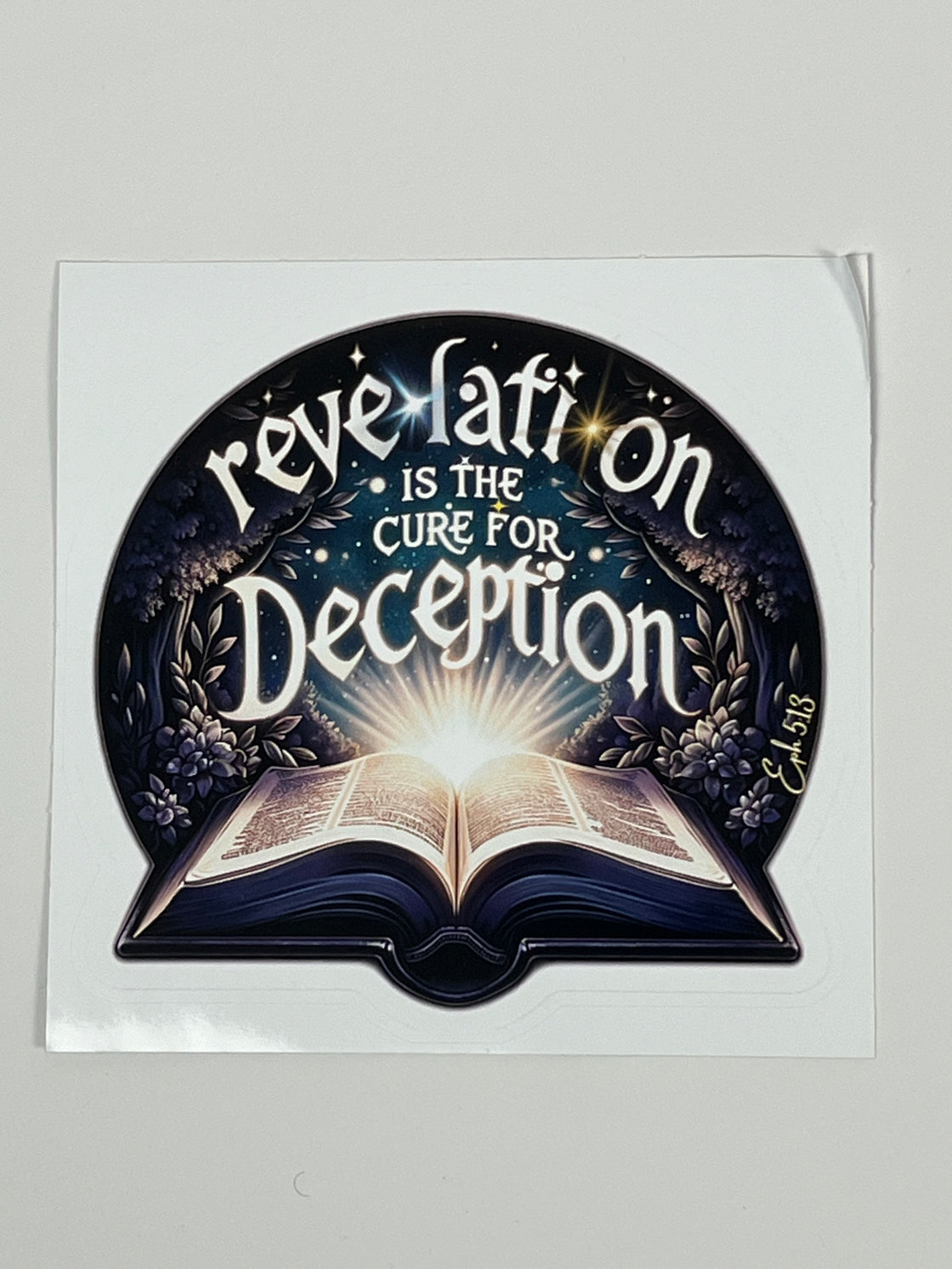 Revelation is the cure of deception Bubble-free stickers