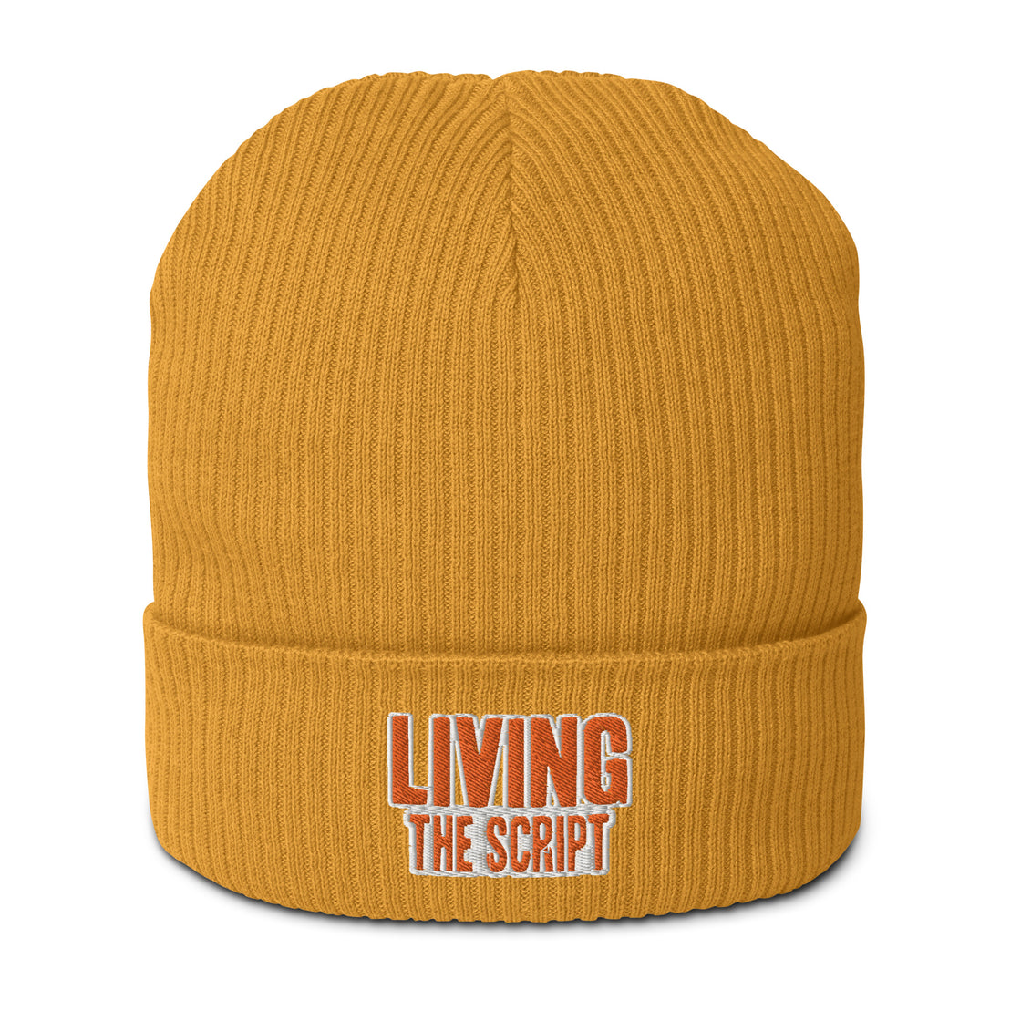 Living the Script Organic ribbed beanie