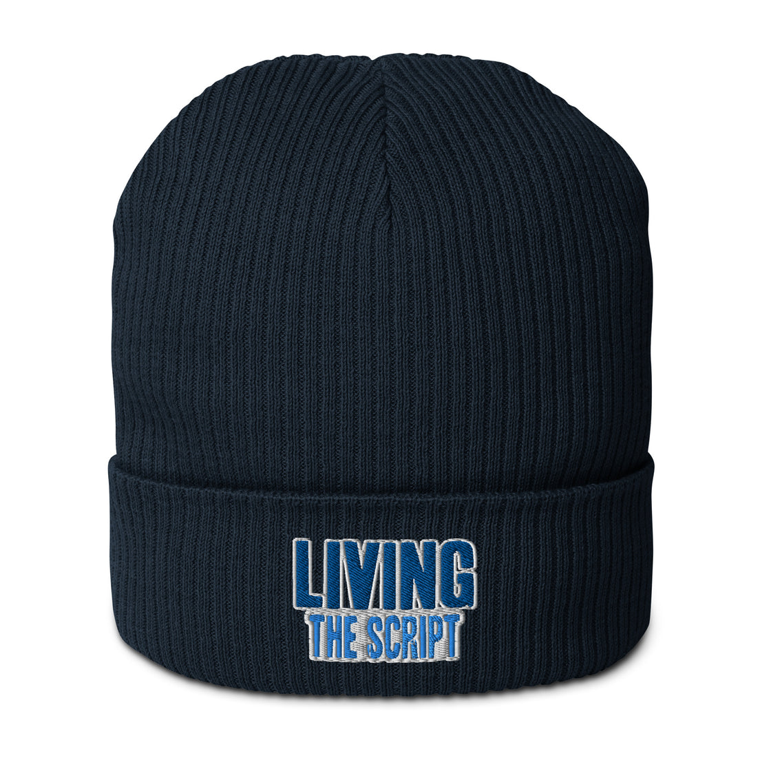 Living the Script Organic ribbed beanie