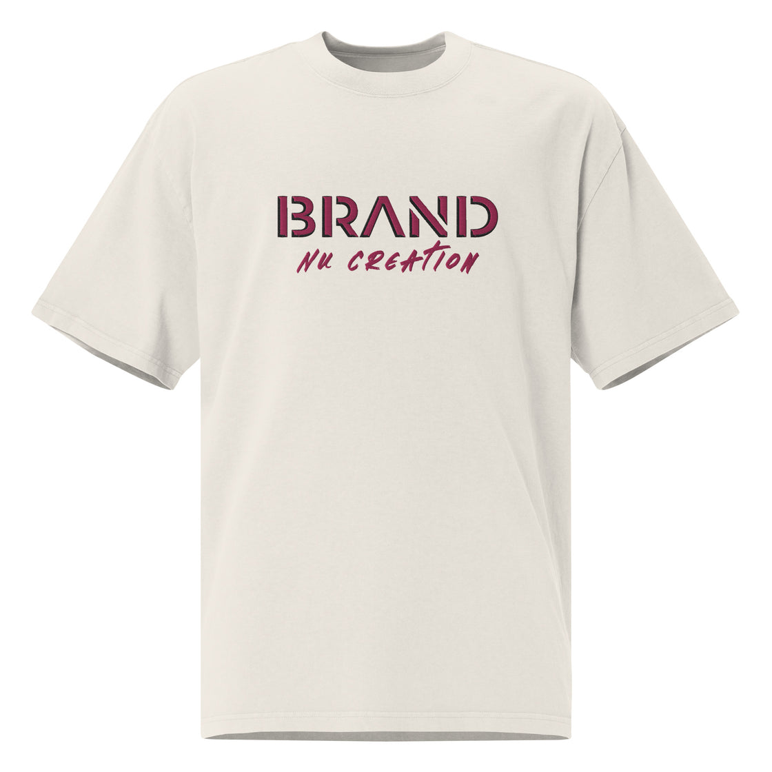 Brand Nu-creation Embroidered Oversized faded t-shirt