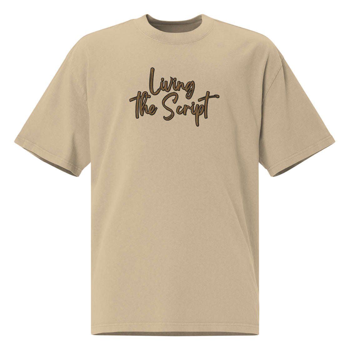 Living the Script Oversized faded t-shirt