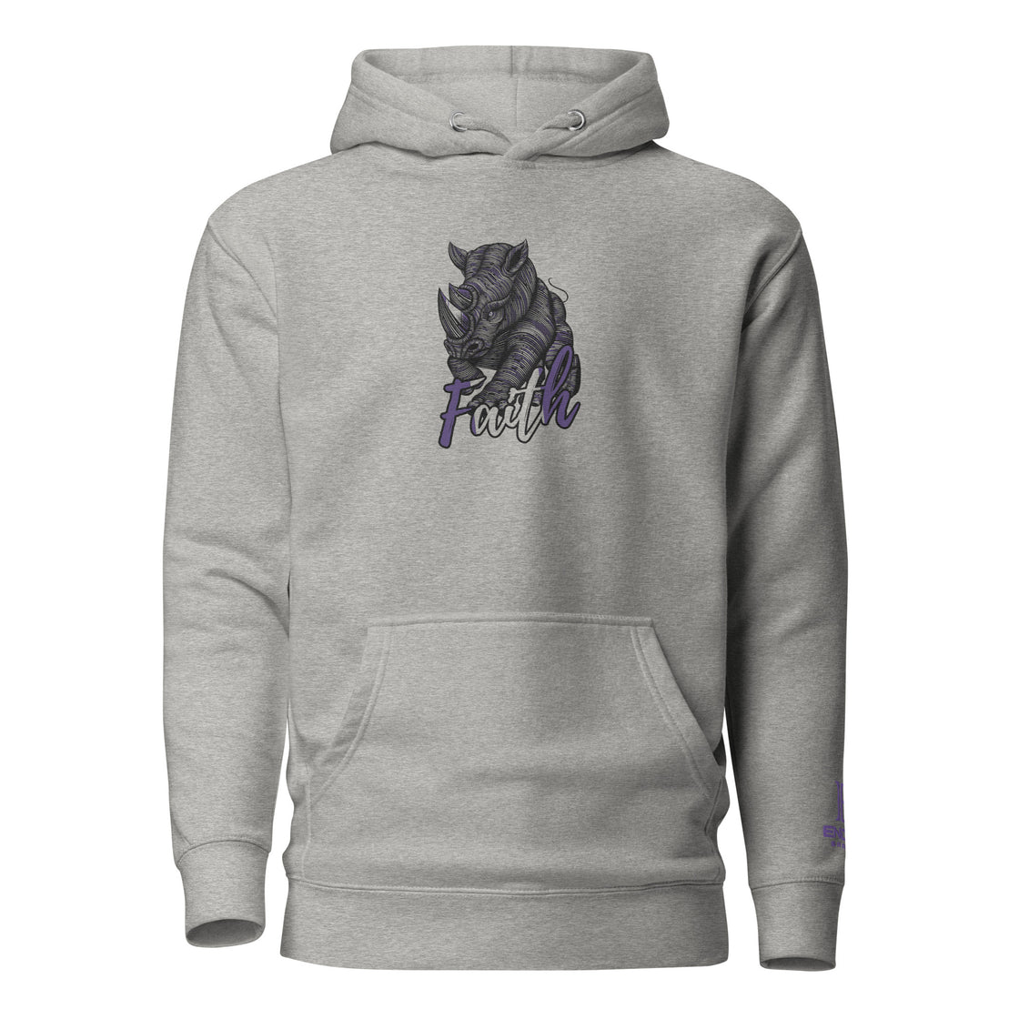 Rhinocerous kinda faith Embroidered  Unisex Hoodie