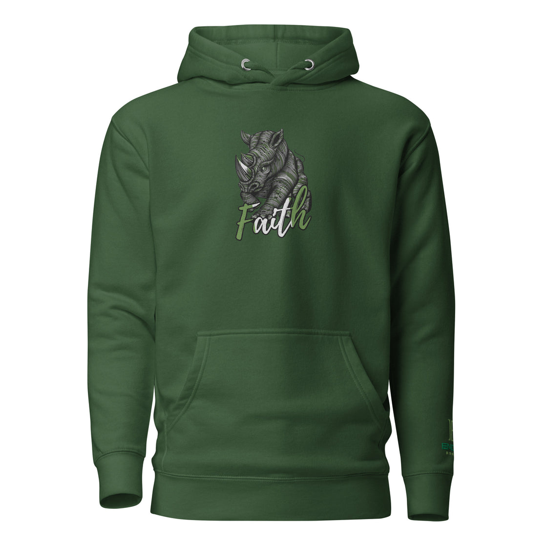 Rhinocerous kinda faith Embroidered  Unisex Hoodie