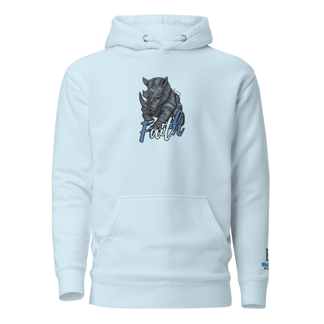 Rhinocerous kinda faith Embroidered  Unisex Hoodie