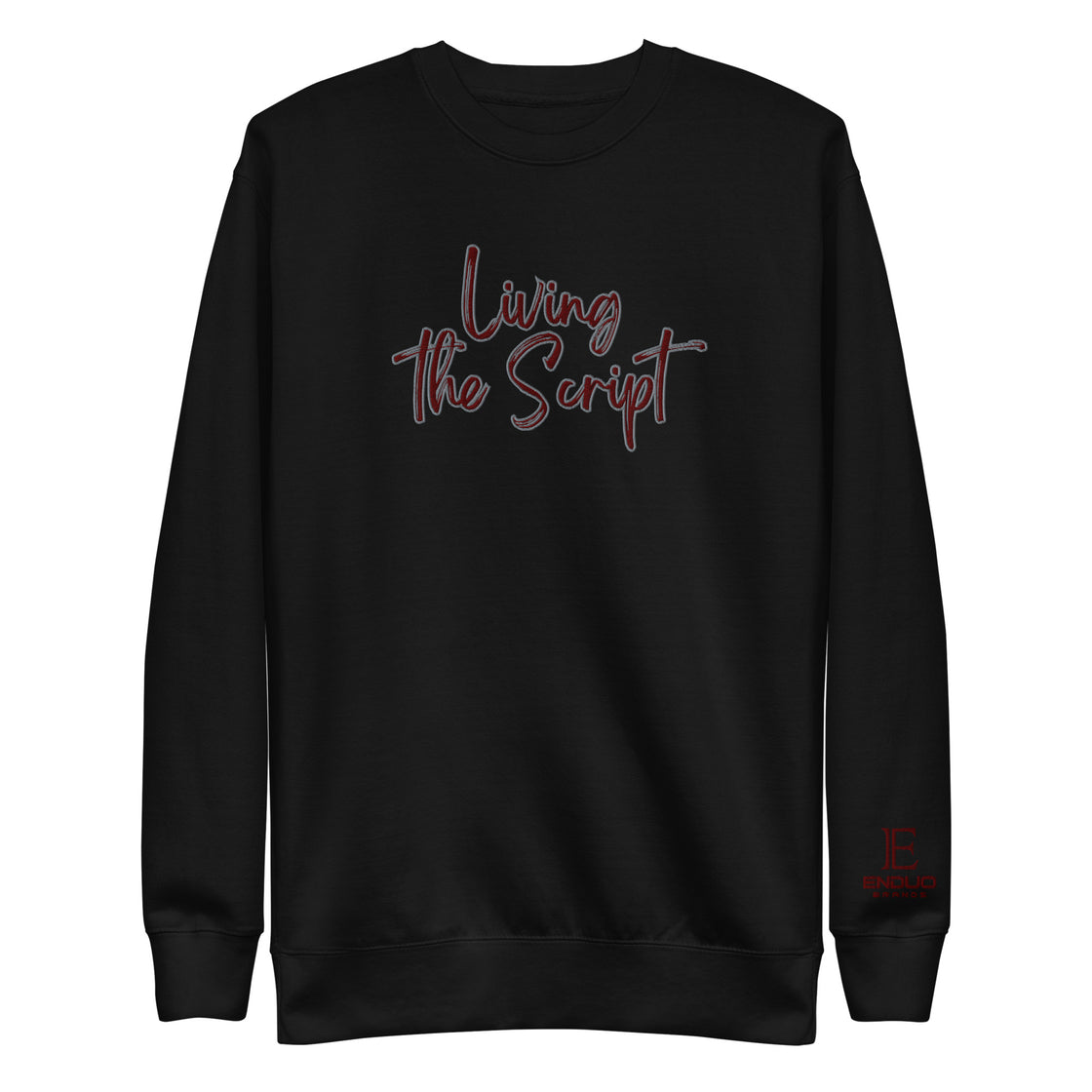 Living the Script Unisex Premium Sweatshirt Embroidered