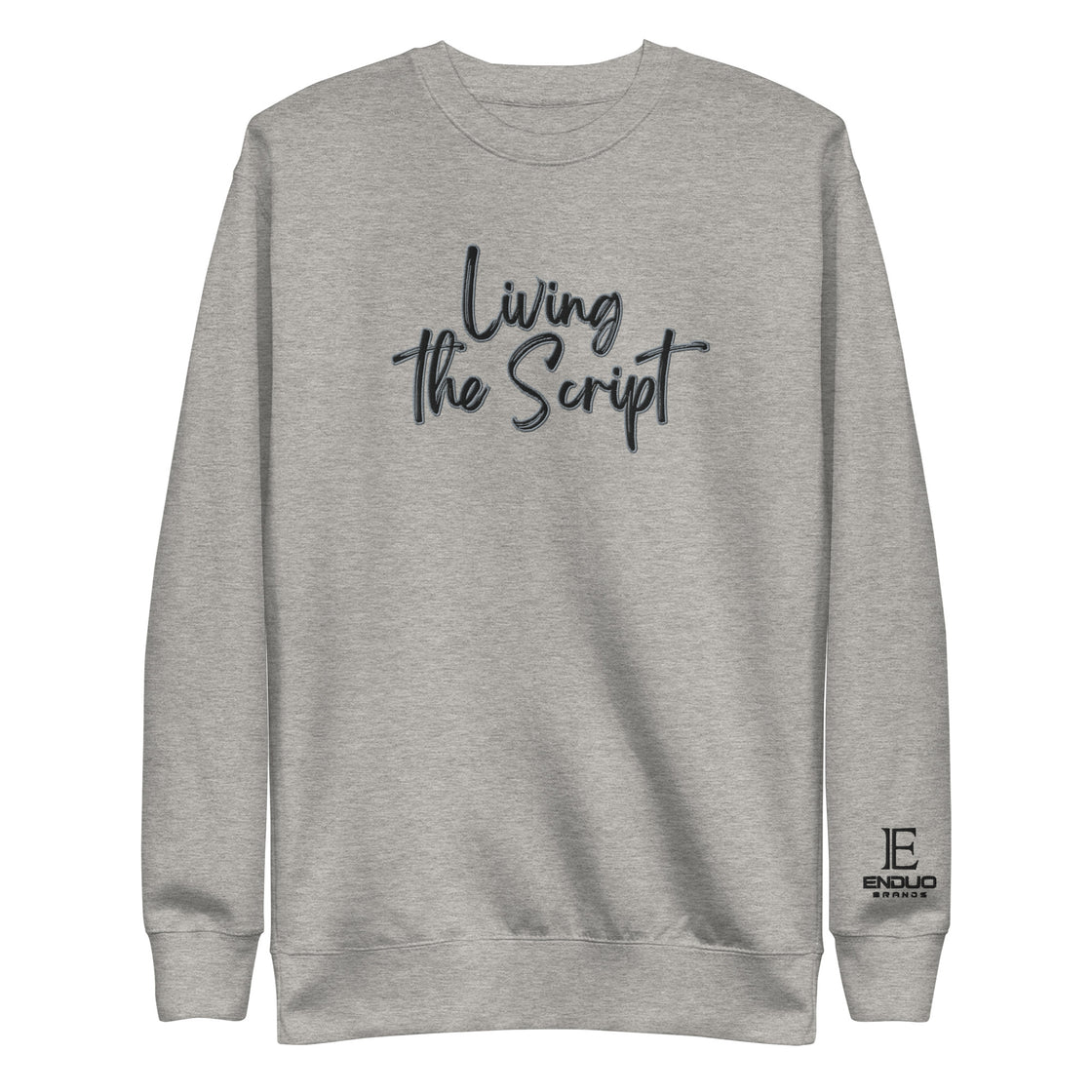 Living the Script Unisex Premium Sweatshirt Embroidered