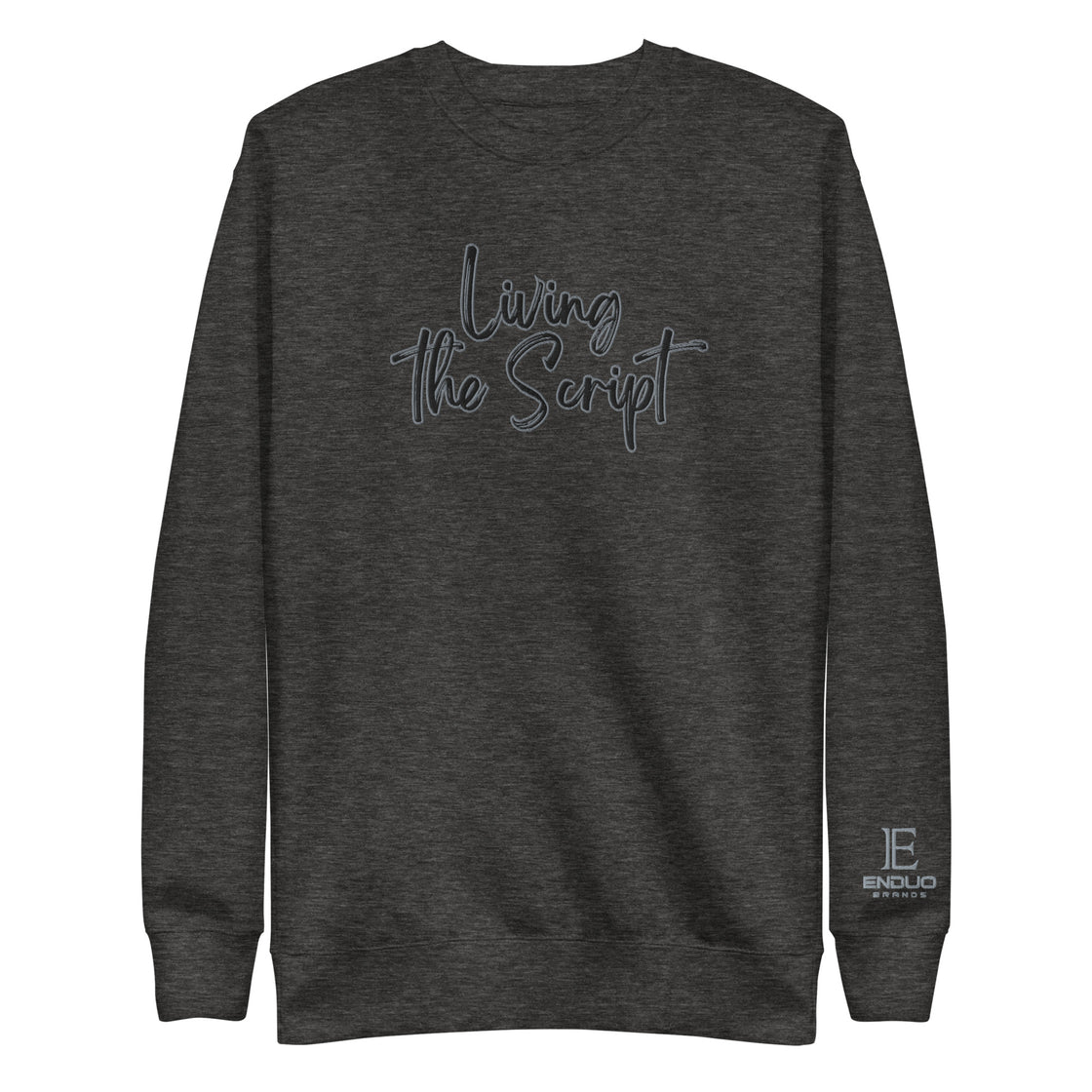 Living the Script Unisex Premium Sweatshirt Embroidered