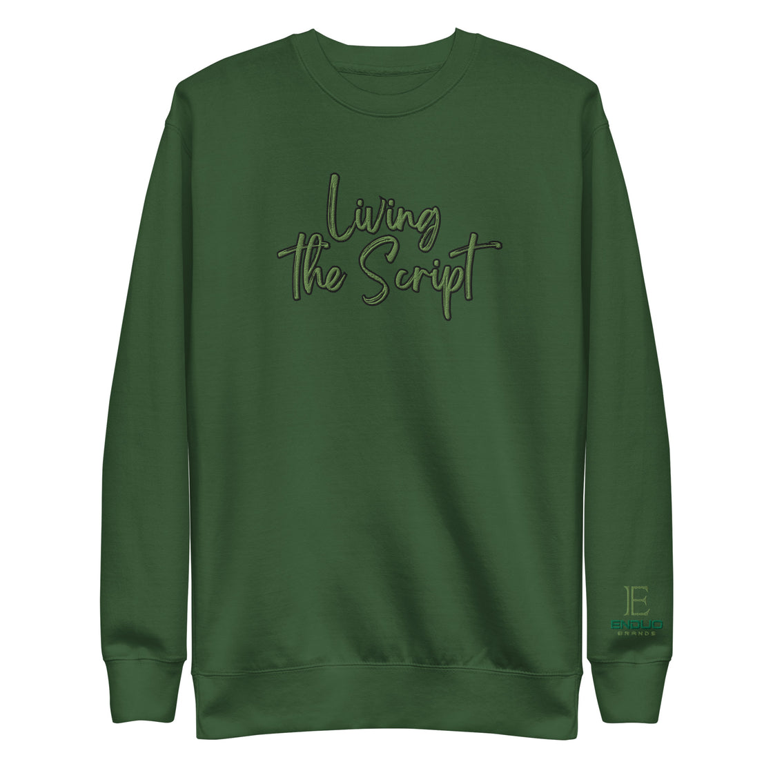 Living the Script Unisex Premium Sweatshirt Embroidered