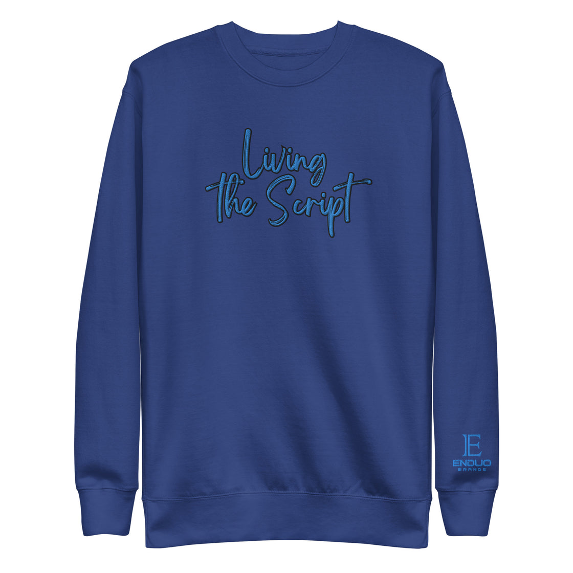 Living the Script Unisex Premium Sweatshirt Embroidered