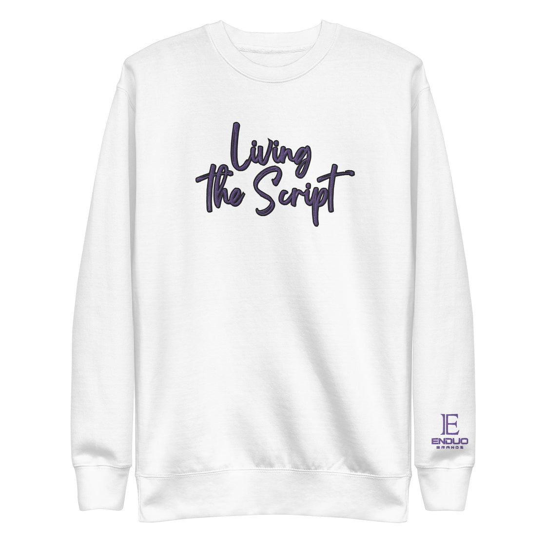 Living the Script Unisex Premium Sweatshirt Embroidered