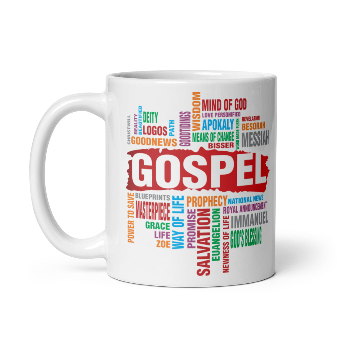 Gospel White glossy mug