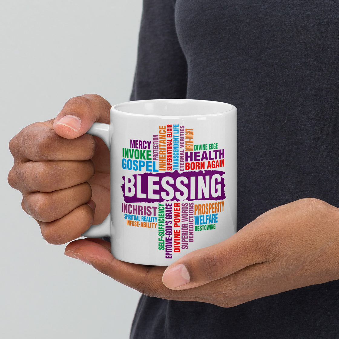 Blessing g White glossy mug