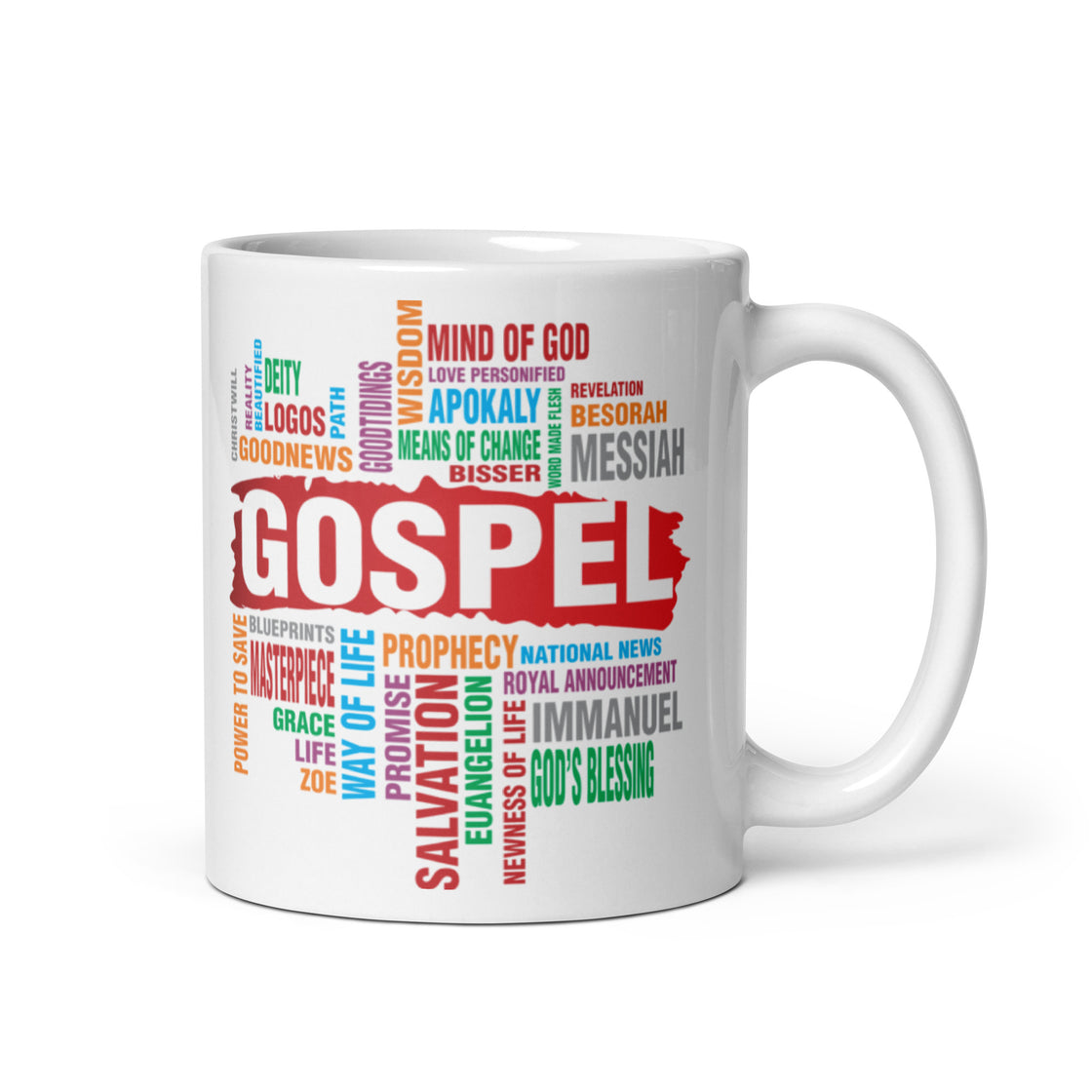 Gospel White glossy mug