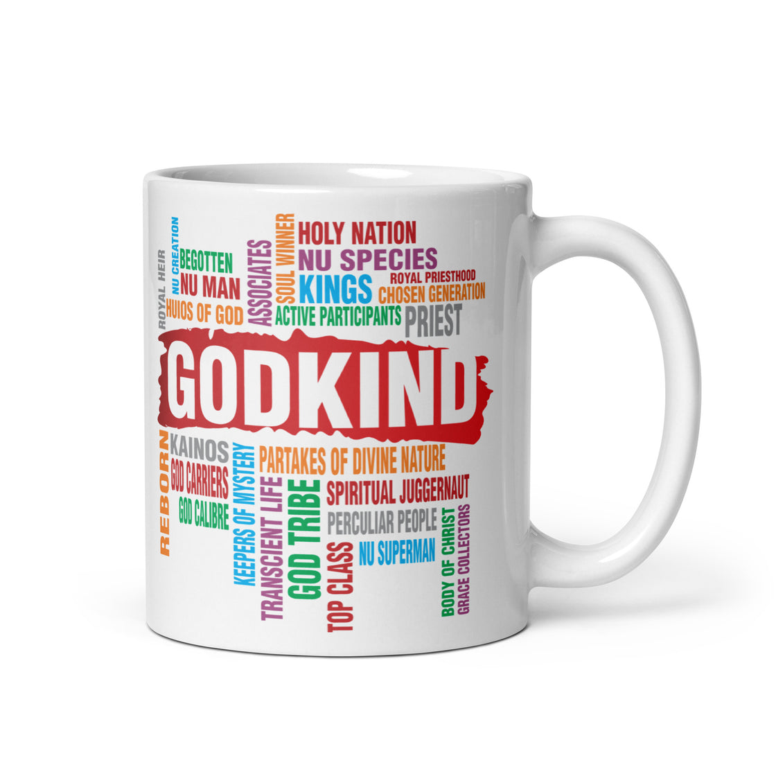 Godkind White glossy mug