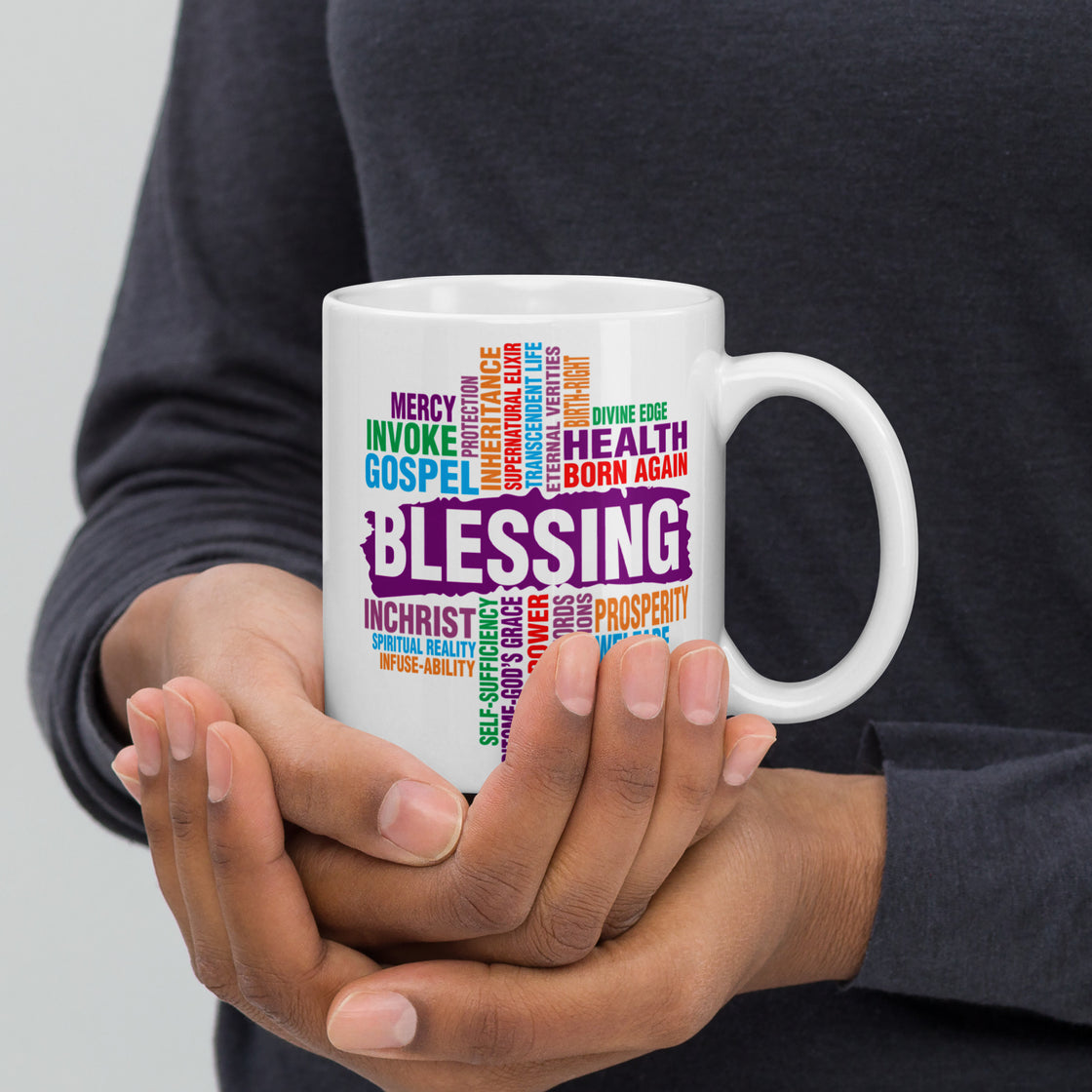 Blessing g White glossy mug