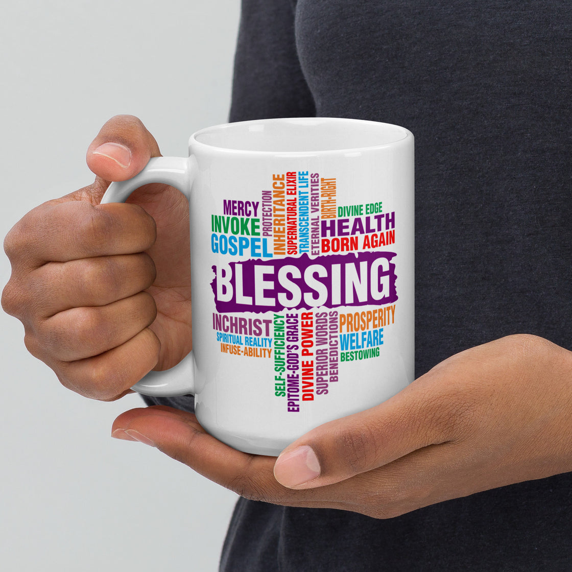 Blessing g White glossy mug