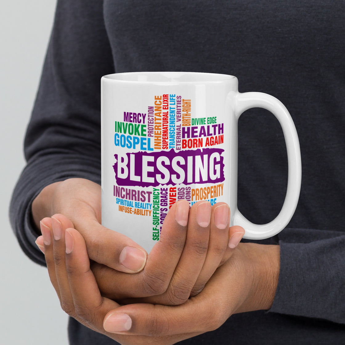 Blessing g White glossy mug