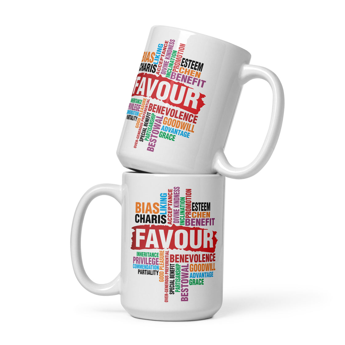 Favour White glossy mug