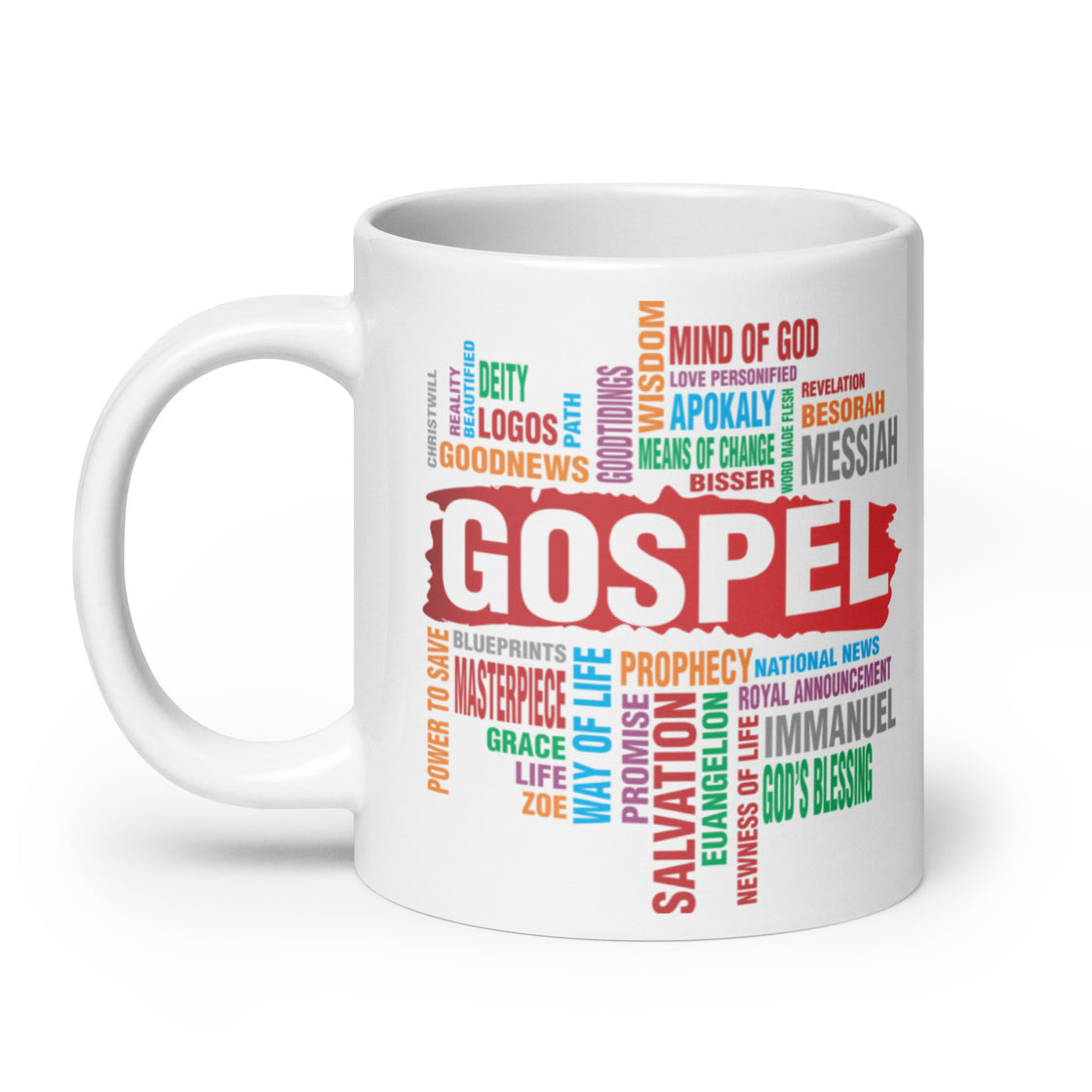 Gospel White glossy mug