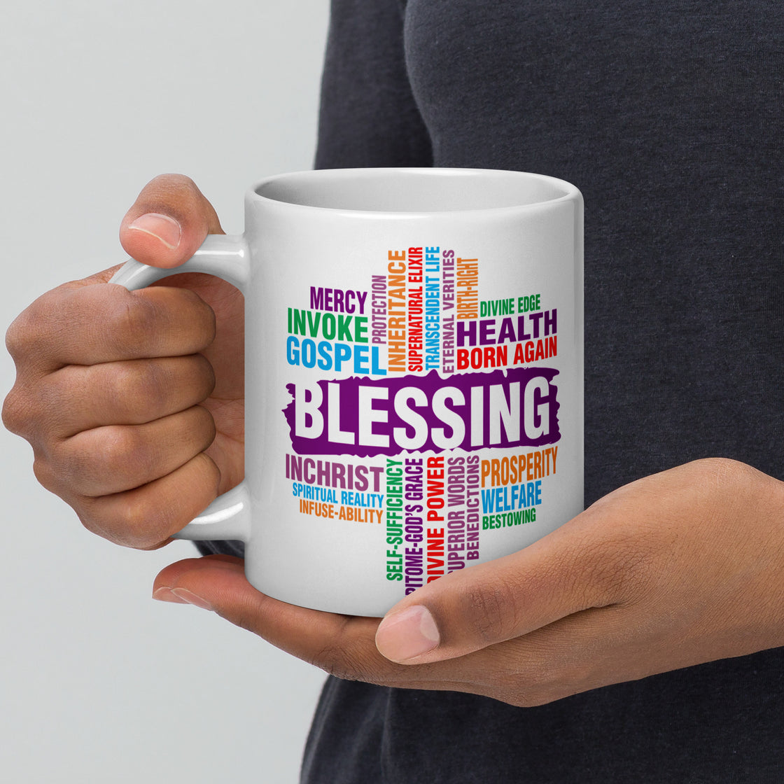 Blessing g White glossy mug