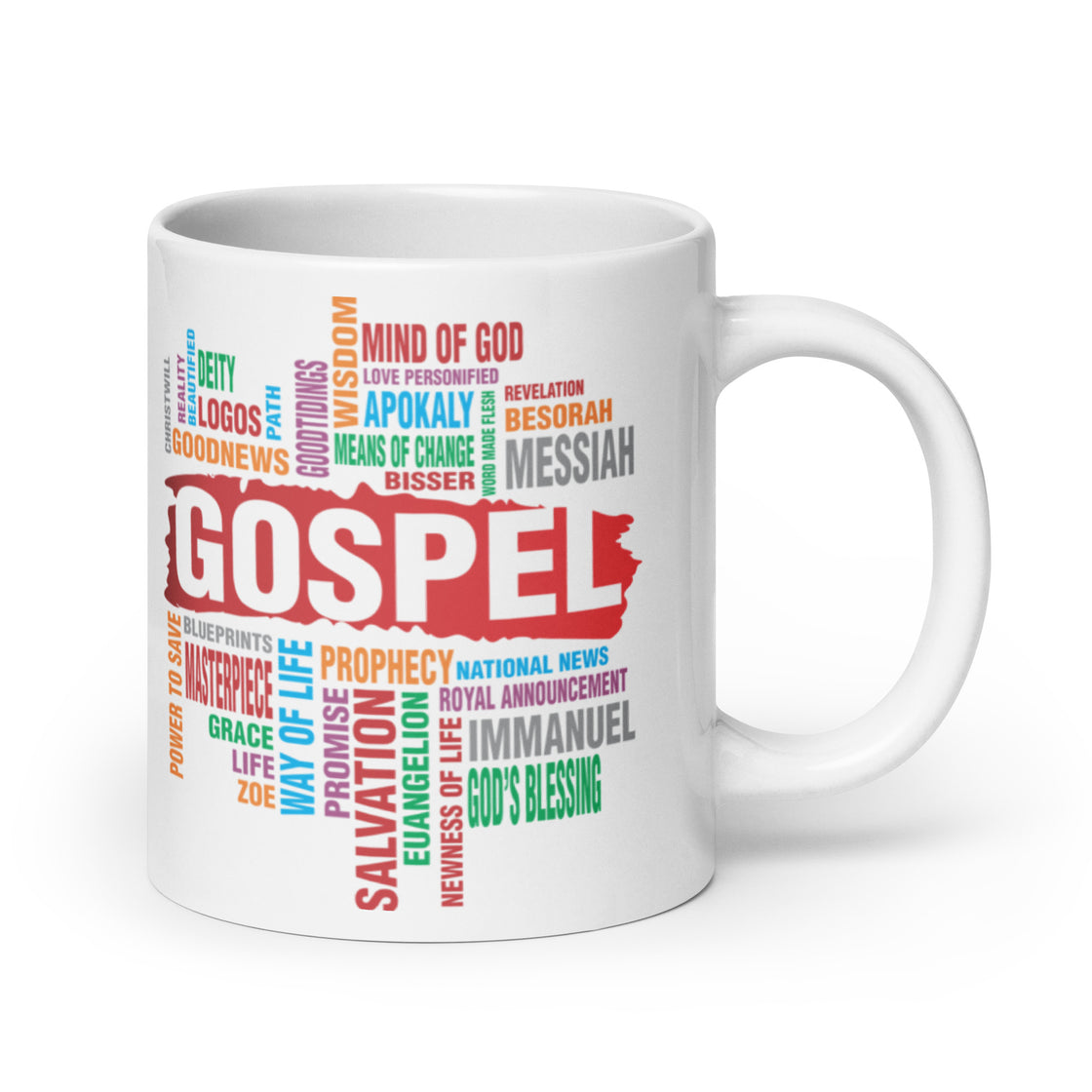 Gospel White glossy mug