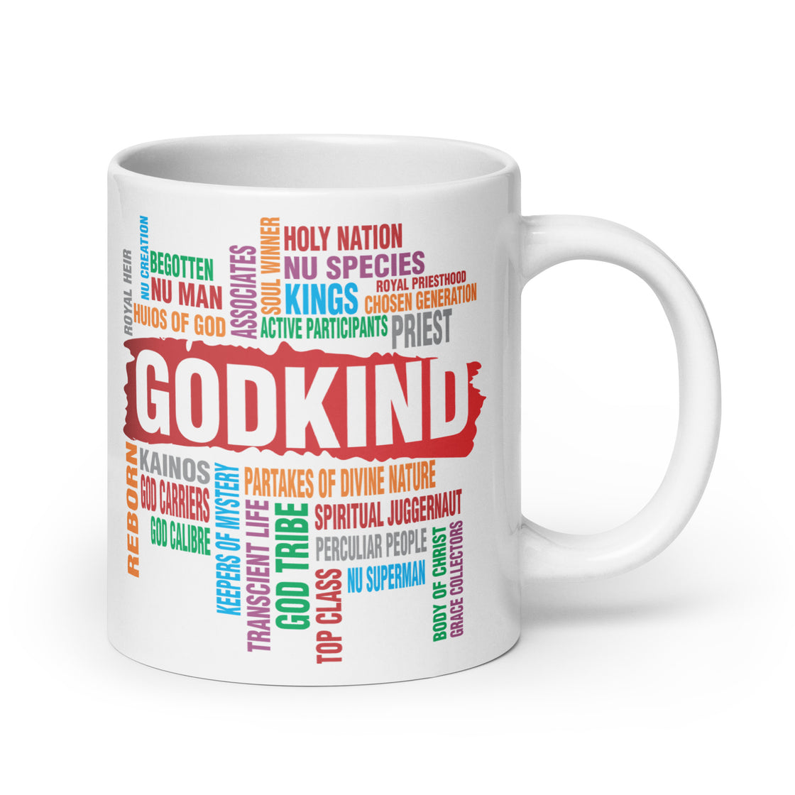 Godkind White glossy mug