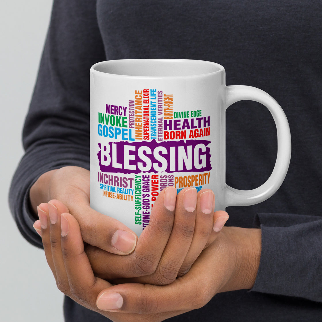 Blessing g White glossy mug