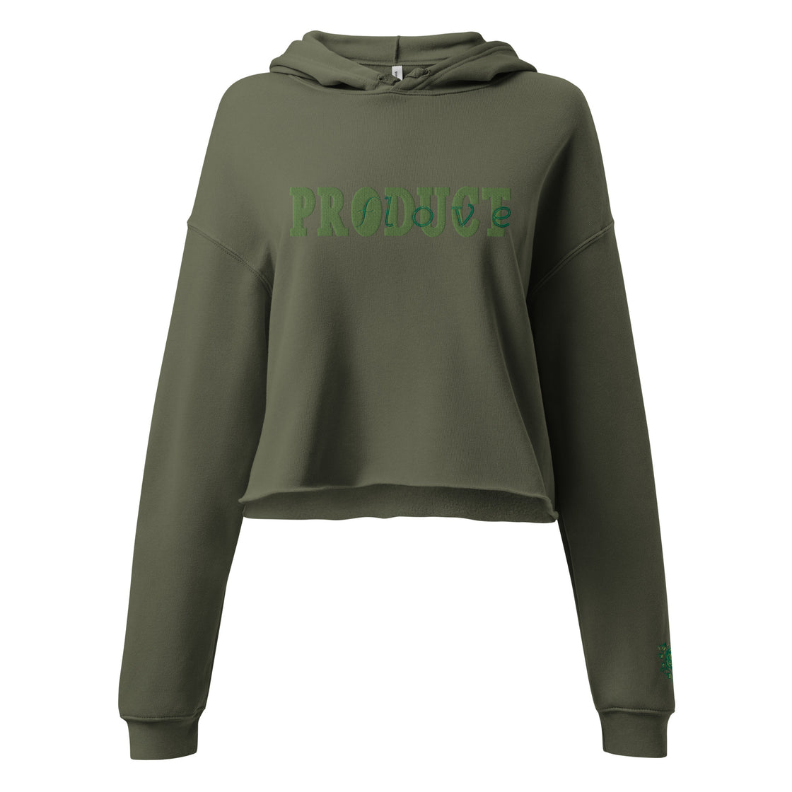 Product of Love Embroiderd Crop Hoodie