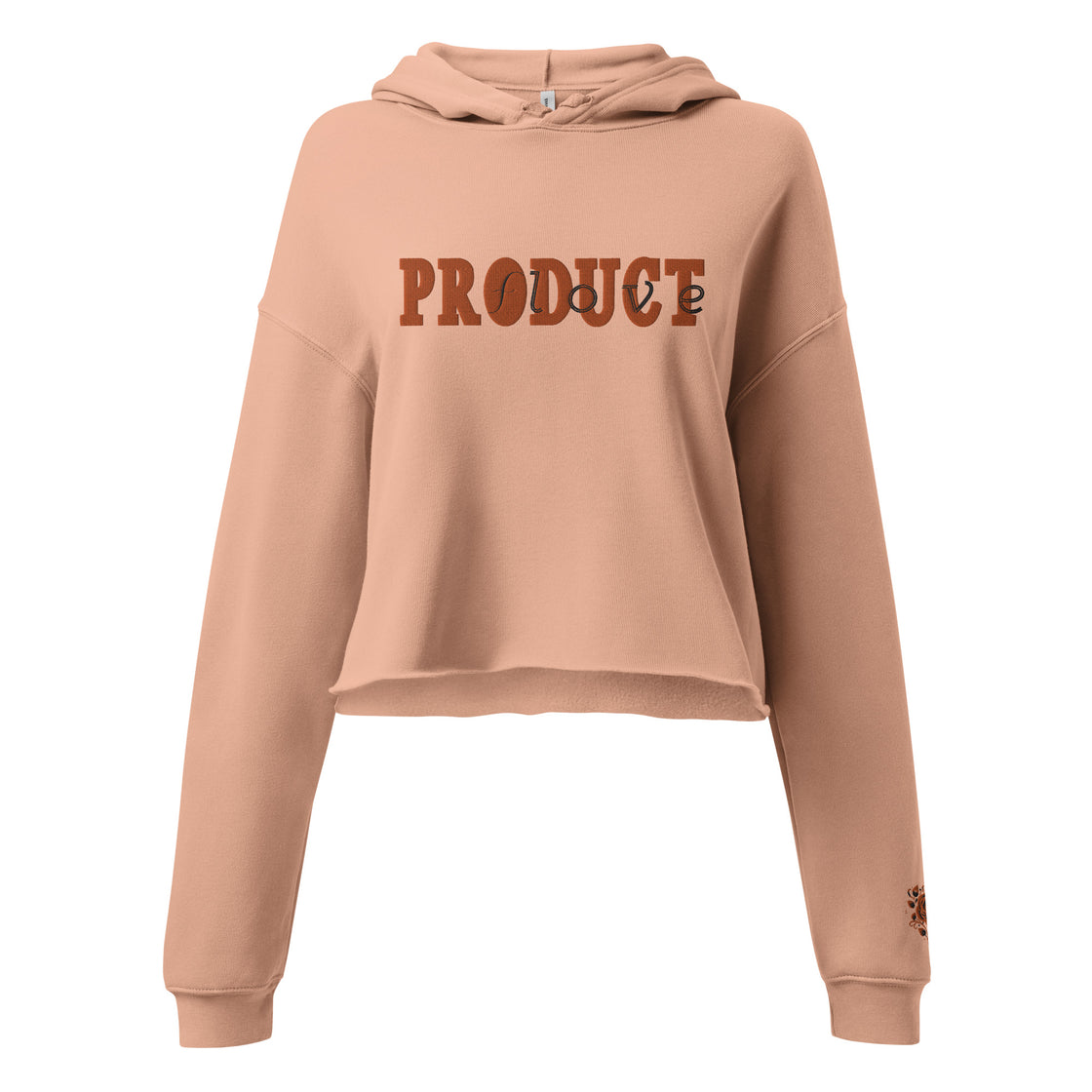 Product of Love Embroiderd Crop Hoodie